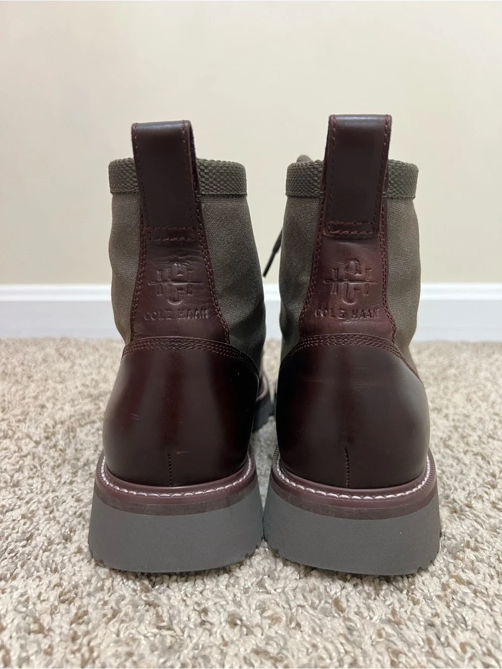 Cole Haan American Classics Plain Toe Boot Bloodstone-Deep Olive Waterproof Sz 9